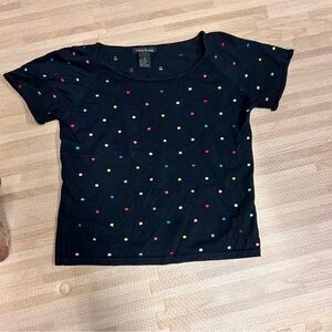 Black Polka Dot Women's Blouse